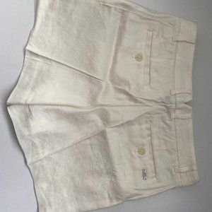 Armani Exchange Women's Ivory Twill Stretch Shorts
